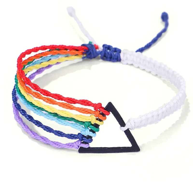Bracelet arc-en-ciel tresse
