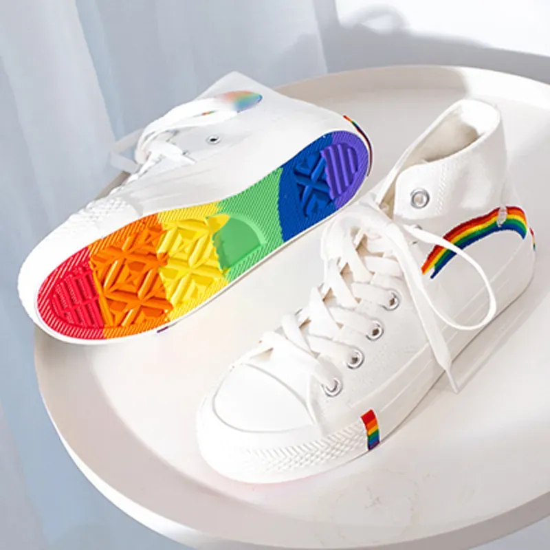 Chaussures montante arc en ciel lgbtqia – Image 4