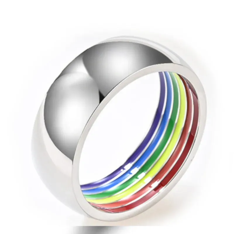 Bague LGBT intérieur arc-en-ciel – Image 3