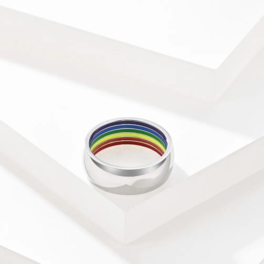 Bague LGBT intérieur arc-en-ciel – Image 2