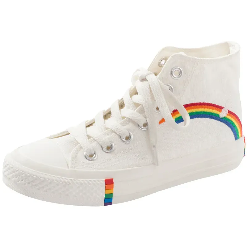 Chaussures montante arc en ciel lgbtqia