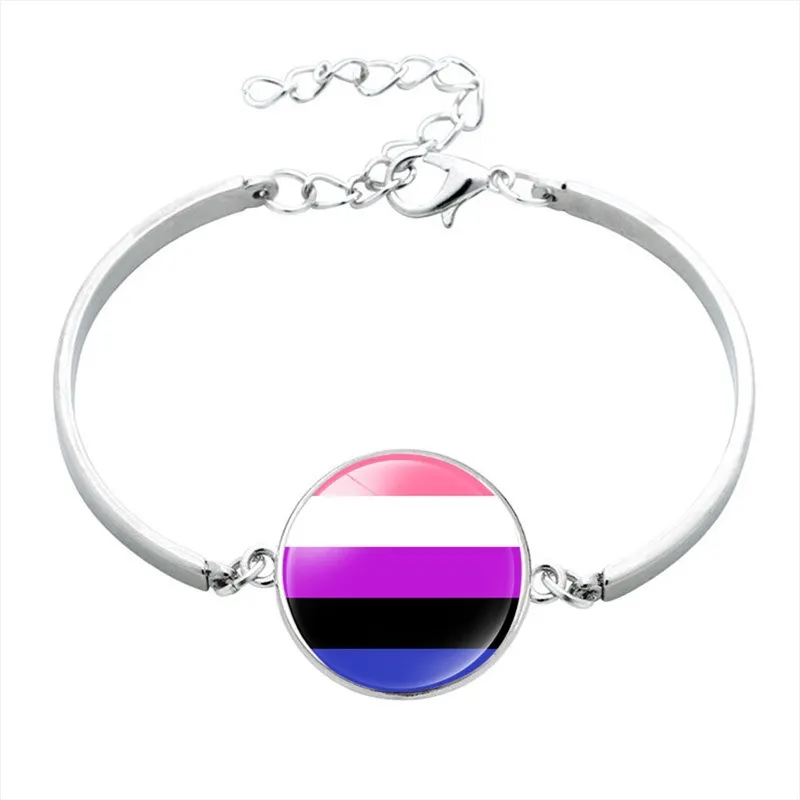 Bracelet LGBT Médaille Drapeau Gender Fluid – Image 2