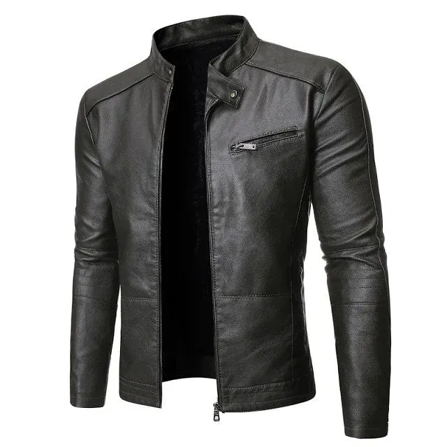 Blouson en cuir casual