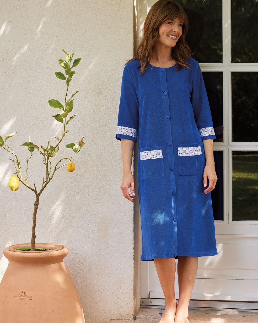 Robe de chambre bleue Capri Canat