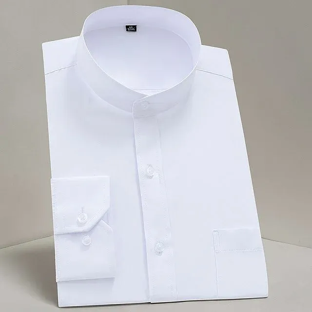 Chemise homme à col mao