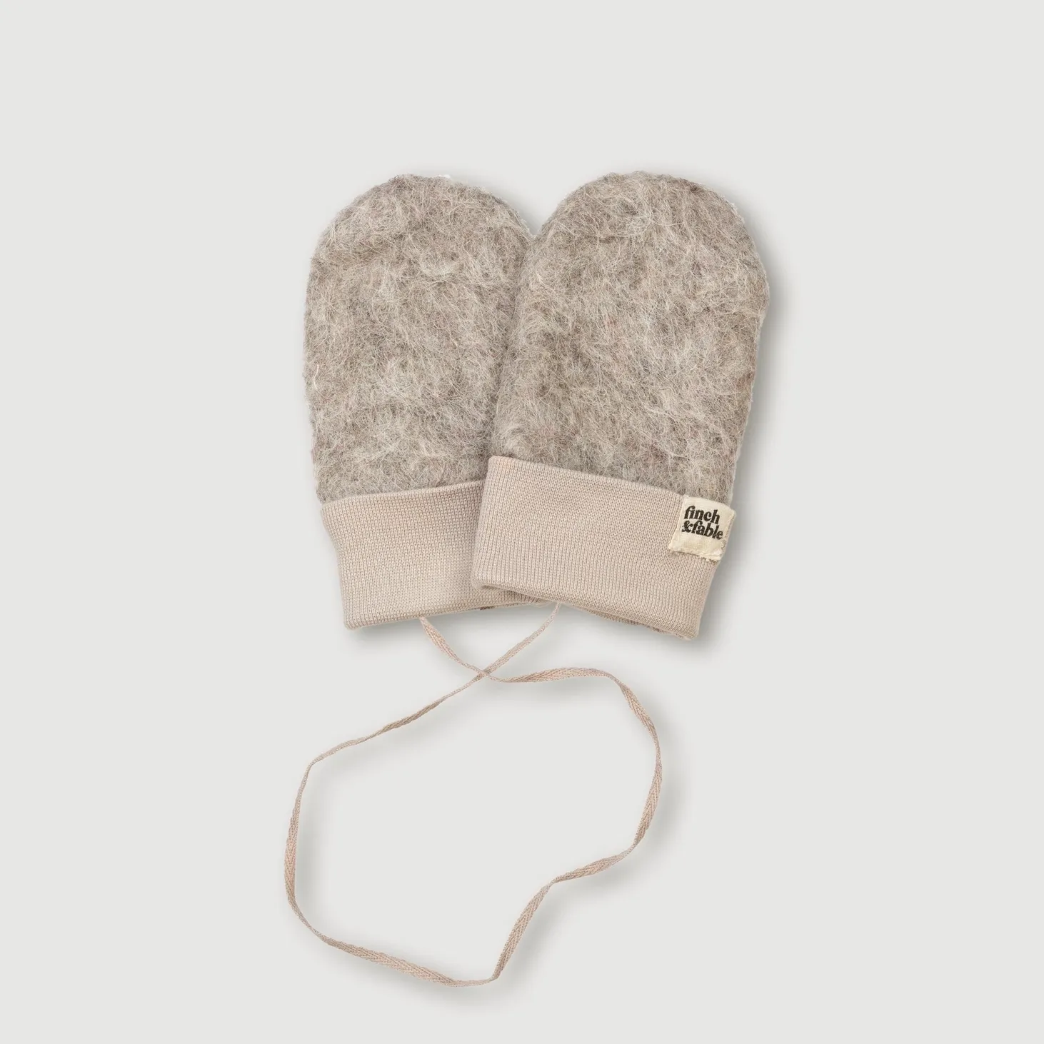 Moufles enfant sherpa en laine | Sand – Finch and fabel