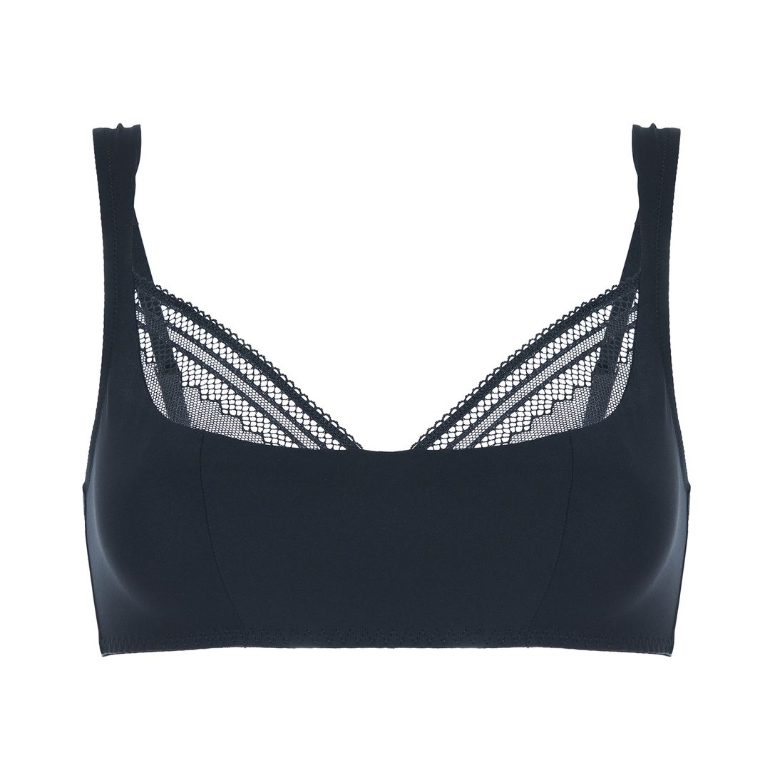 Soutien-gorge sans armatures structuré noir, Olympe Simone Pérèle – Image 2