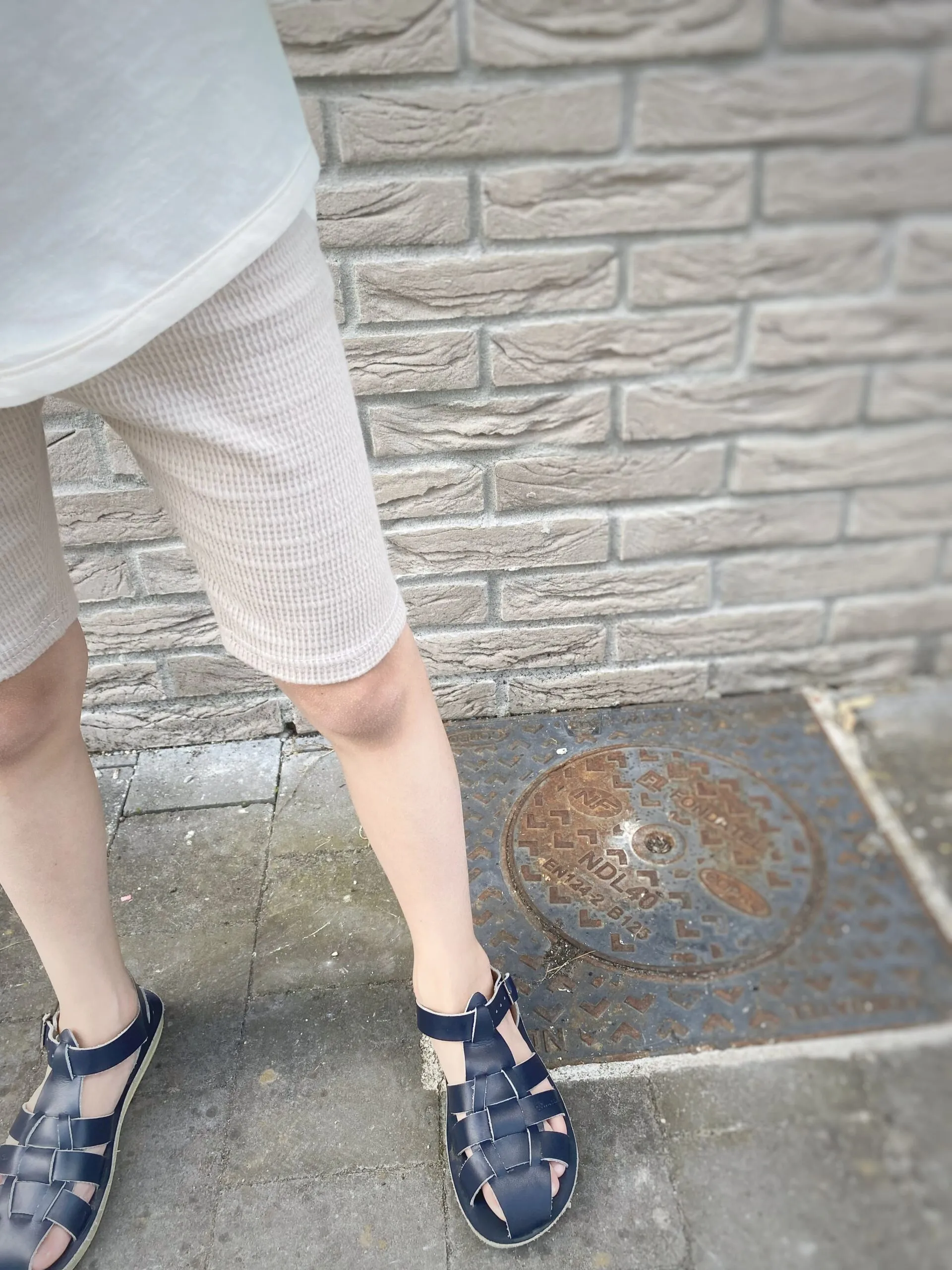 Short cycliste enfant | Gaufré – Di green – Image 3