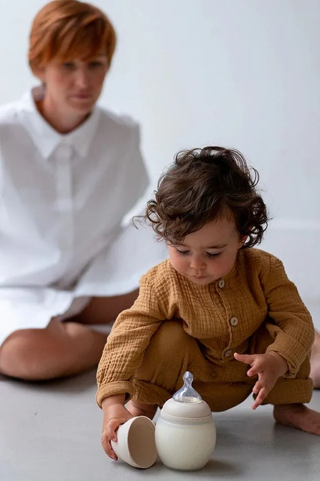 Biberon souple silicone – Sand | 330 ml – Elhée – Image 4