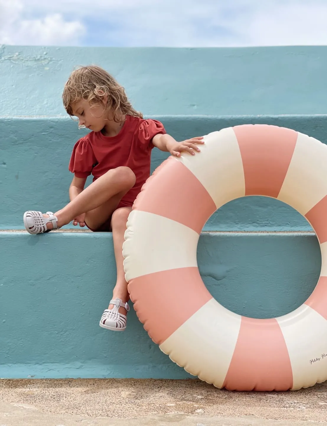 Bouée piscine | Peach Daisy – Petites Pommes – Image 2