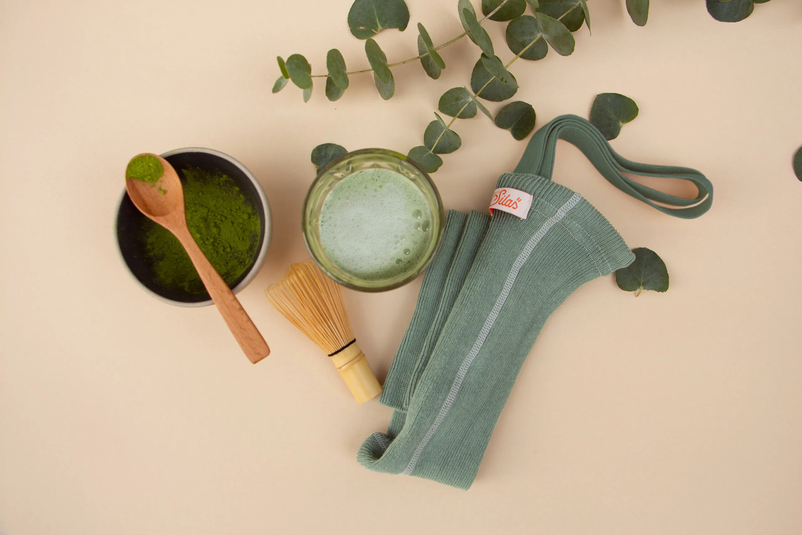 Collant à bretelles sans pieds | Matcha Latte – Silly Silas – Image 3