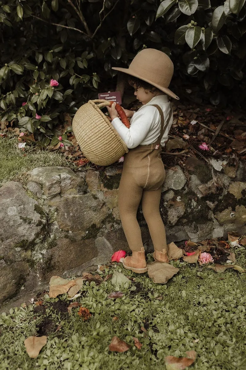 Collants à bretelles bébé enfant | Acorn brown – Silly Silas – Image 3