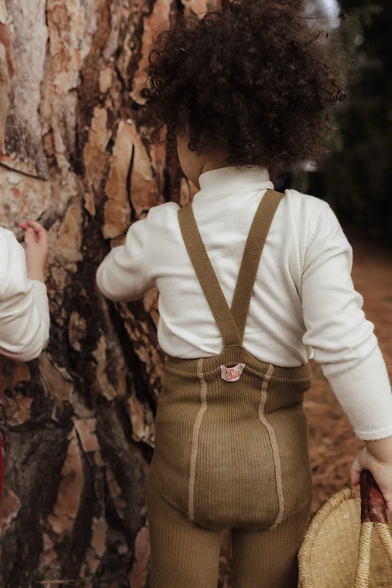 Collants à bretelles bébé enfant | Acorn brown – Silly Silas – Image 4