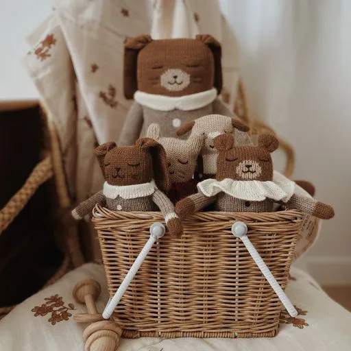 Doudou ourson | Pyjama avoine – Main sauvage – Image 4