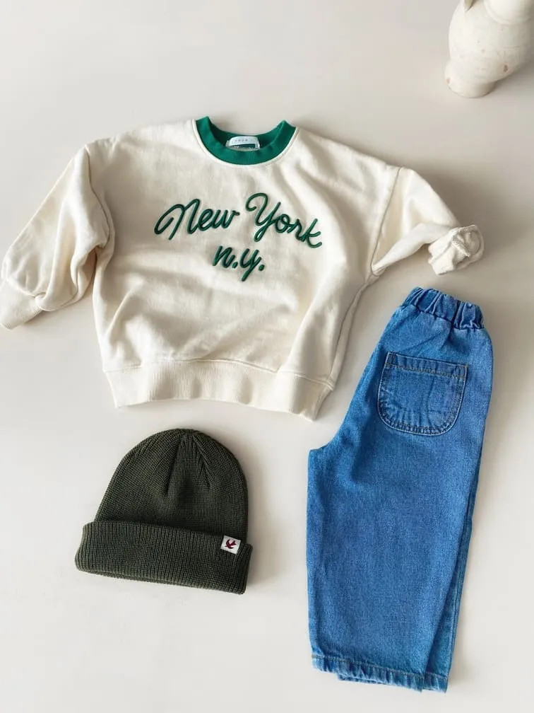 Sweat enfant oversize | Broderie New york – Image 6