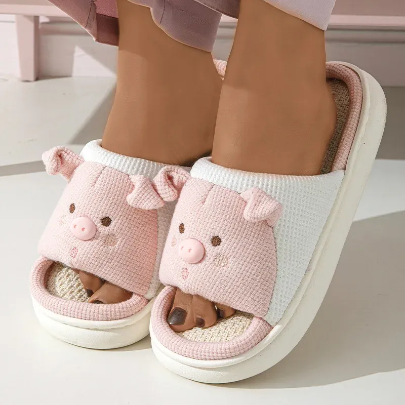 Claquettes Animaux Cochon Lin – Image 4