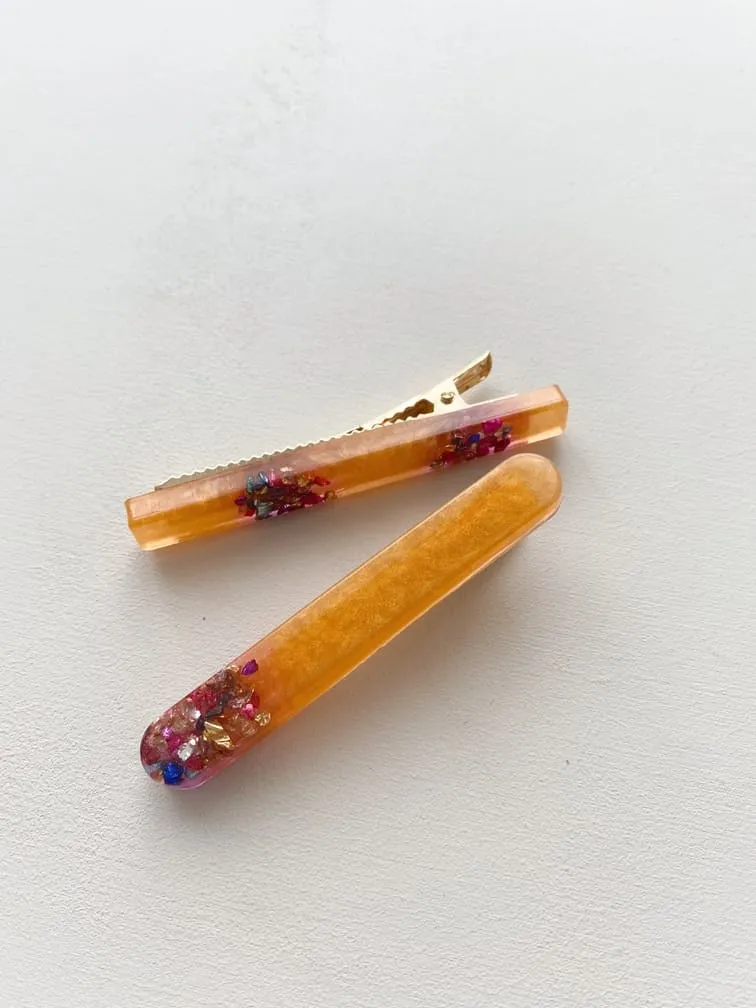 Set barrettes résine à paillettes | Minimal – Gleebee – Image 5