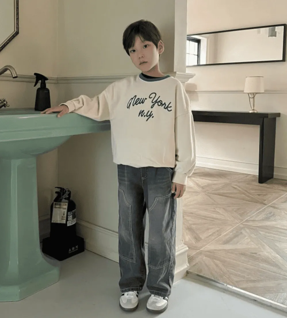 Sweat enfant oversize | Broderie New york – Image 5