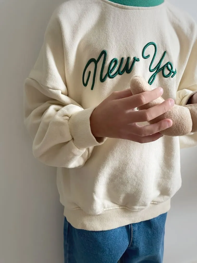 Sweat enfant oversize | Broderie New york – Image 2