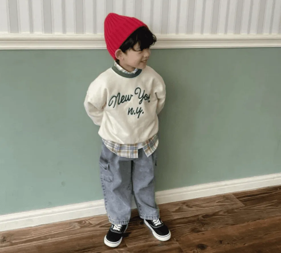 Sweat enfant oversize | Broderie New york – Image 4