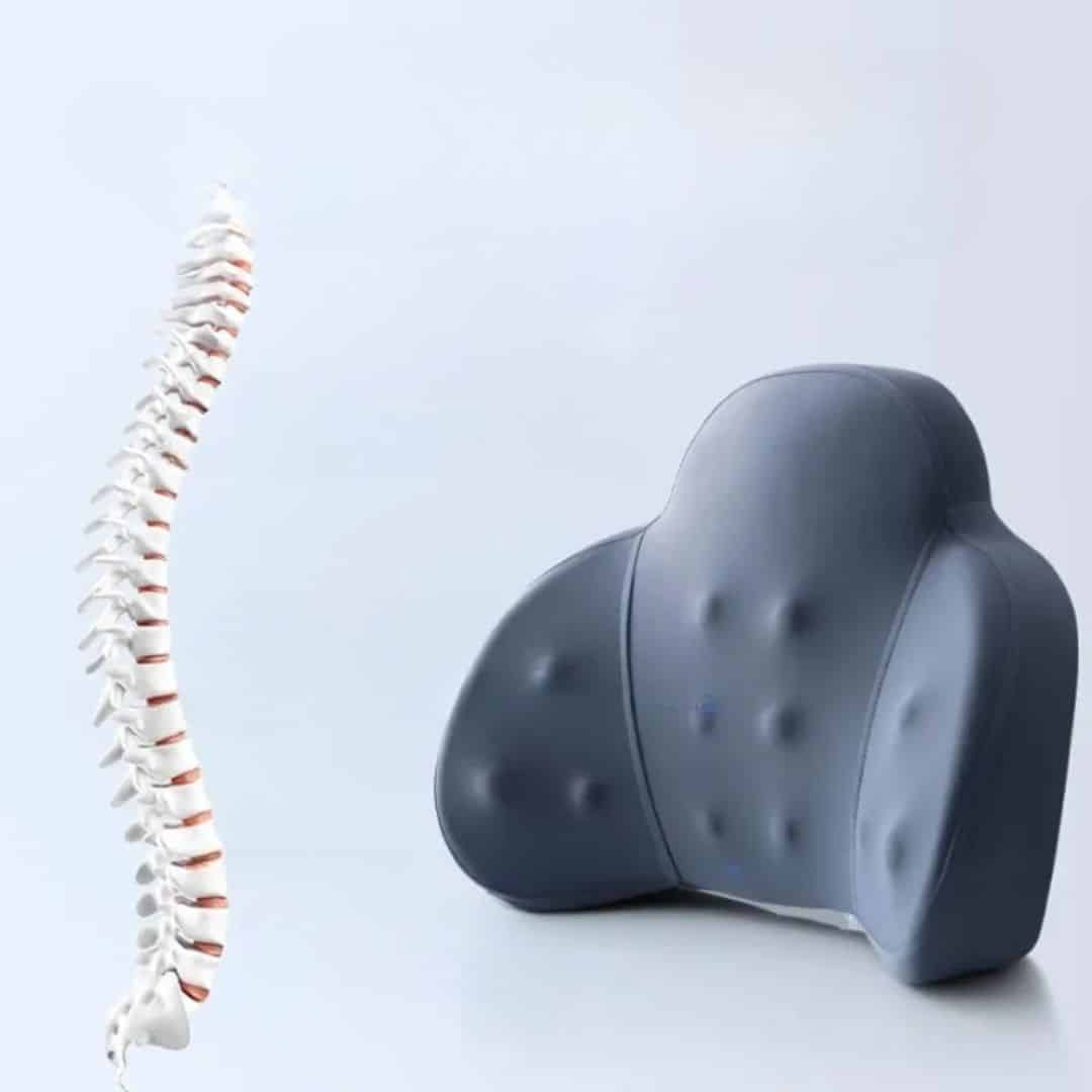 Coussin orthopédique lombaire bleu et ergonomique