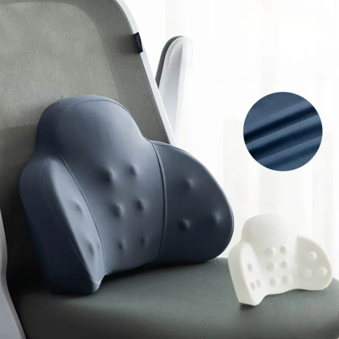 Coussin orthopédique lombaire bleu et ergonomique – Image 2