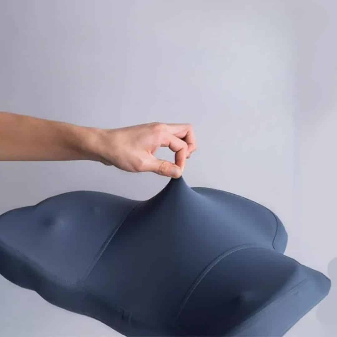 Coussin orthopédique lombaire bleu et ergonomique – Image 3