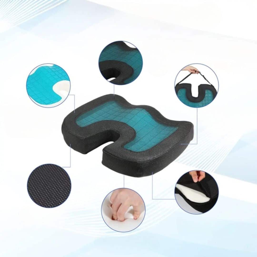 Coussin orthopédique lombaire portable avec Gel – Image 2