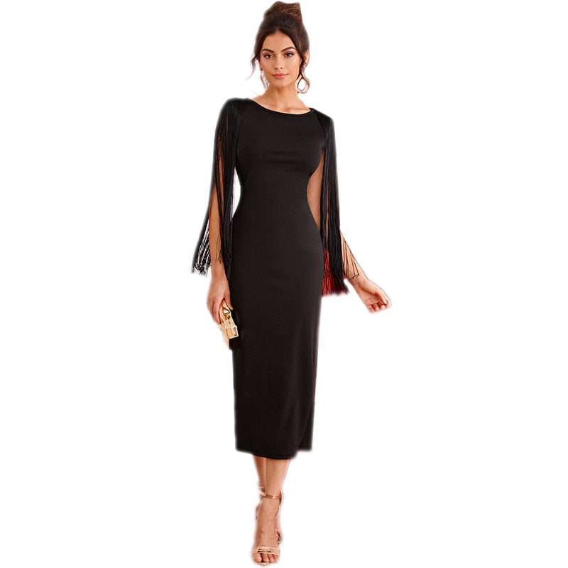 Robe Vintage noire élégante – Image 2