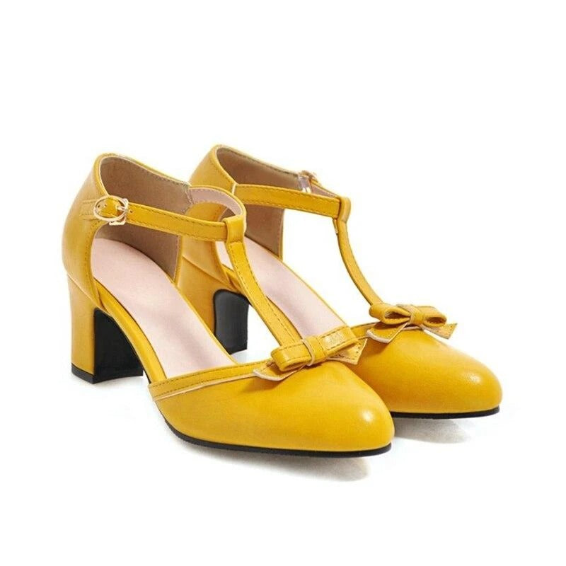 Chaussures Vintage pour femme en jaune – Image 2
