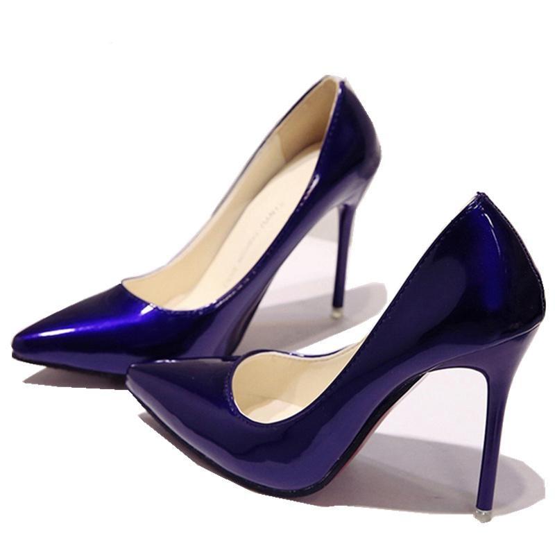 Chaussures vintage – escarpins bleu marine