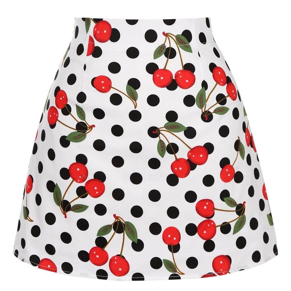 Jupe Vintage mini à pois et cerises