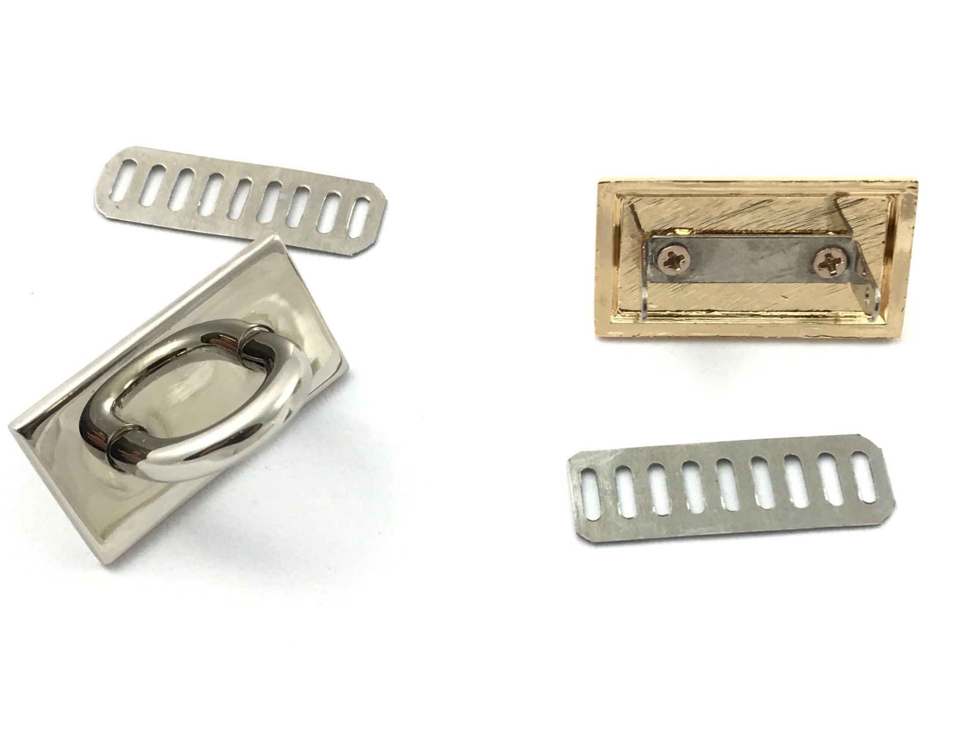 2 Attaches pour anses 4X2cm Argent – Image 2