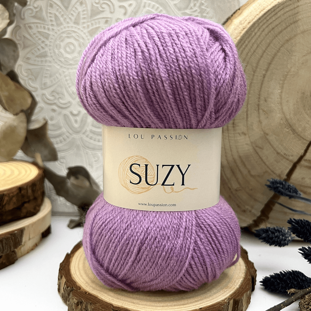 Pelote SUZY 100g/360 mètres Lilas 415