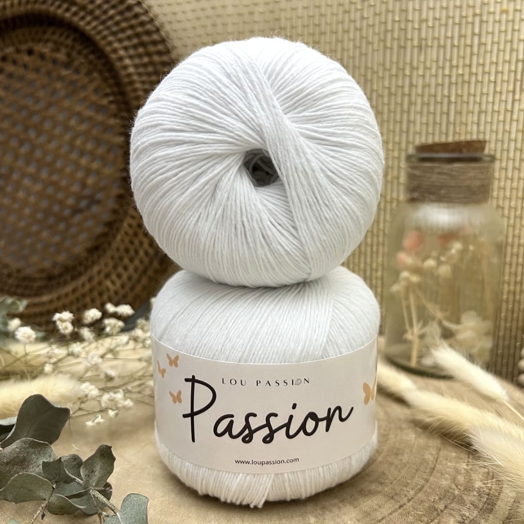 Passion Coton 100g-380m Blanc ” REF 13 “