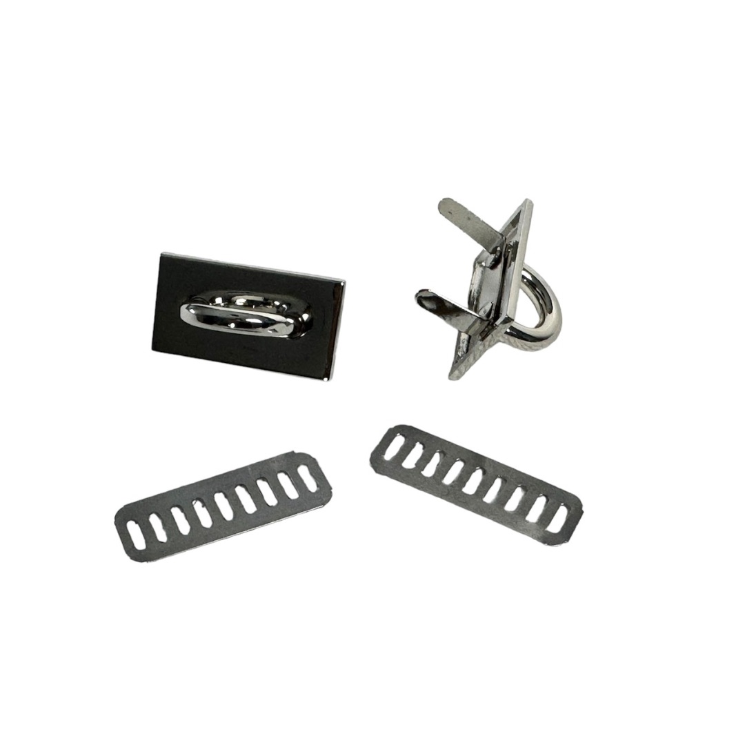 2 Attaches pour anses 4X2cm Argent – Image 5