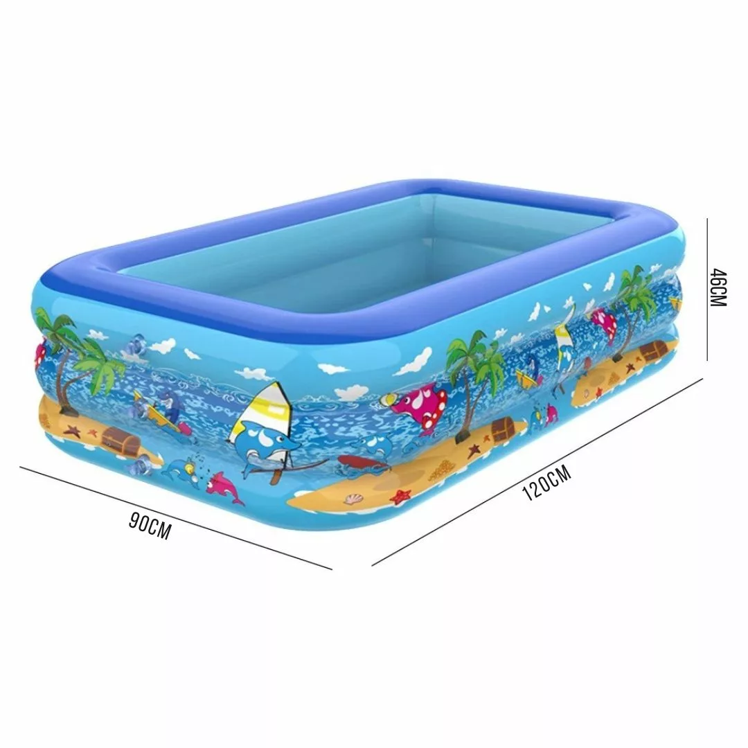 Piscine gonflable enfant – Idéale pour l’été, jeux d’eau sécurisés à la maison – Facile à installer et transporter – Image 6