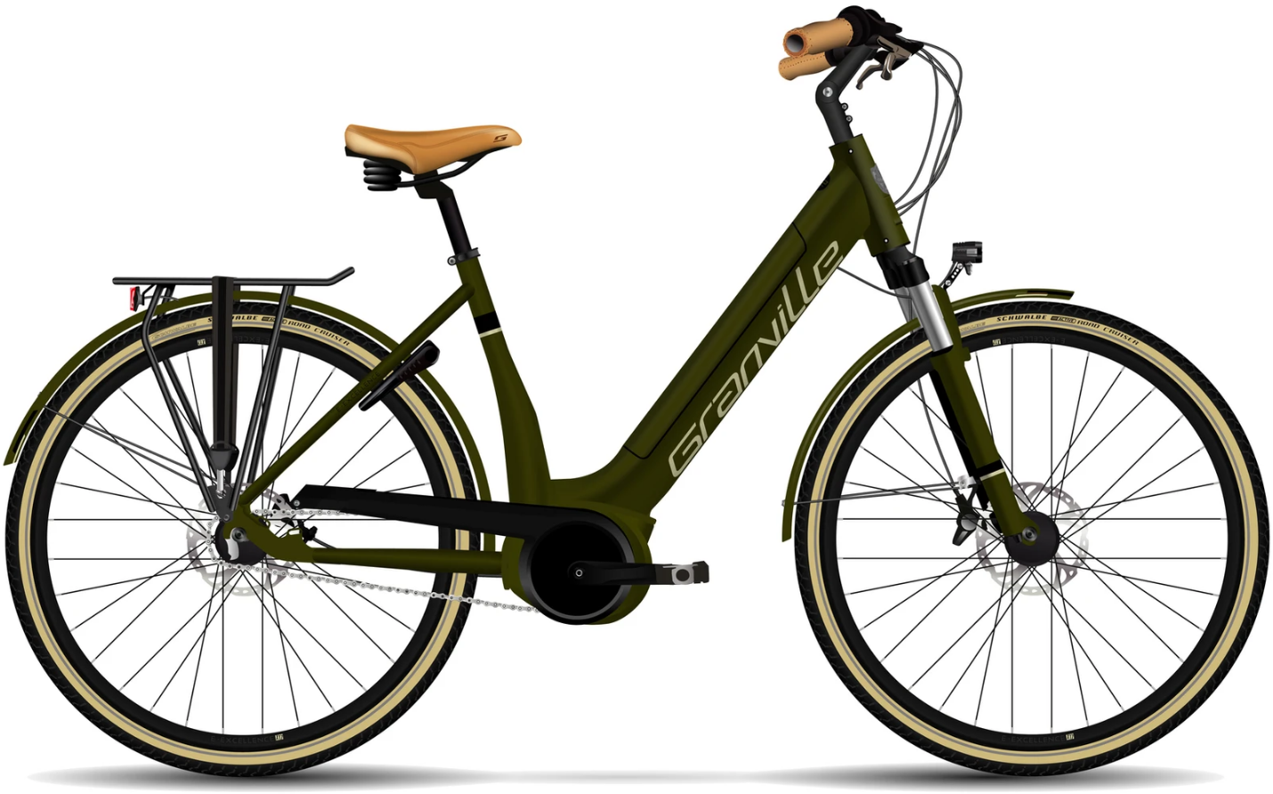 Vélo Électrique Granville E-Integrated 30+ 500Wh Vert Armée