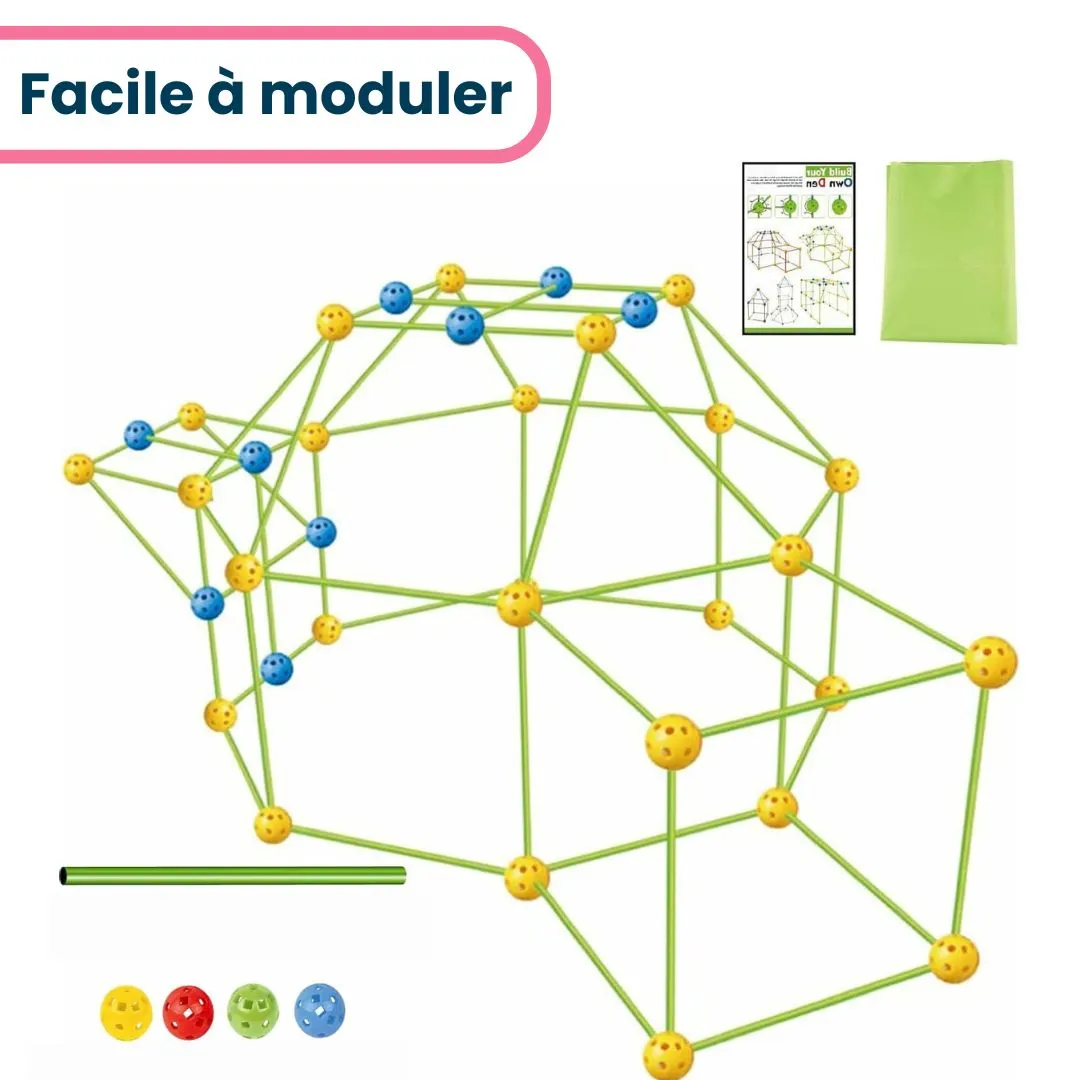 Kit de Construction Enfant – Cabane, Tente & Château Fort – Ludique & Éducatif DIY (3-8 ans) – Image 2
