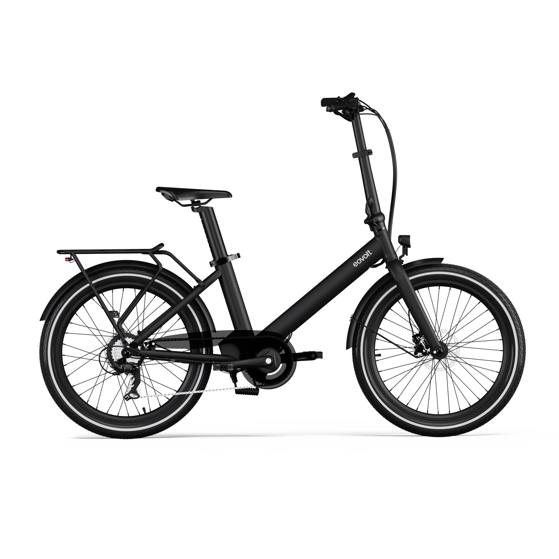 Vélo Semi Pliant Eovolt Evening 24 Pouces Noir Onyx