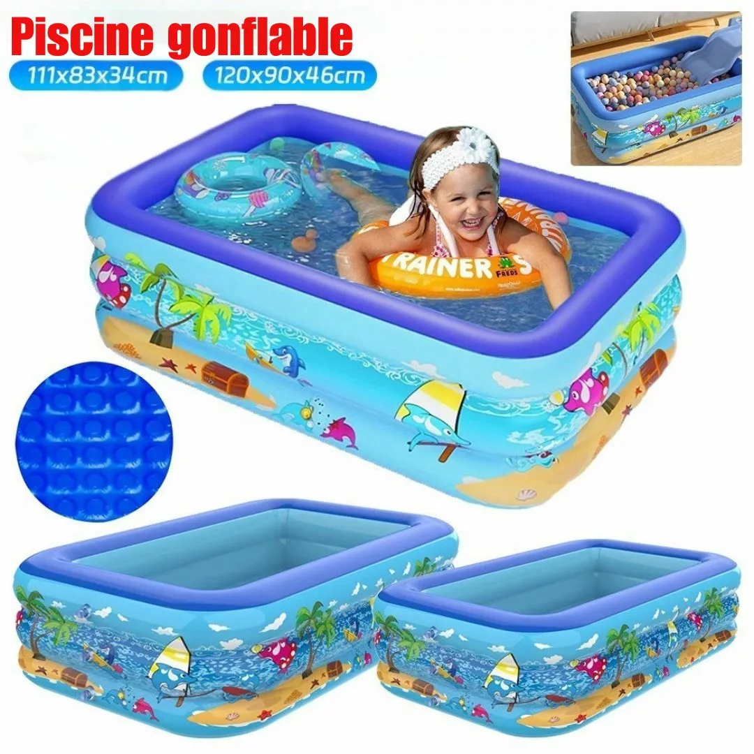 Piscine gonflable enfant – Idéale pour l’été, jeux d’eau sécurisés à la maison – Facile à installer et transporter – Image 3