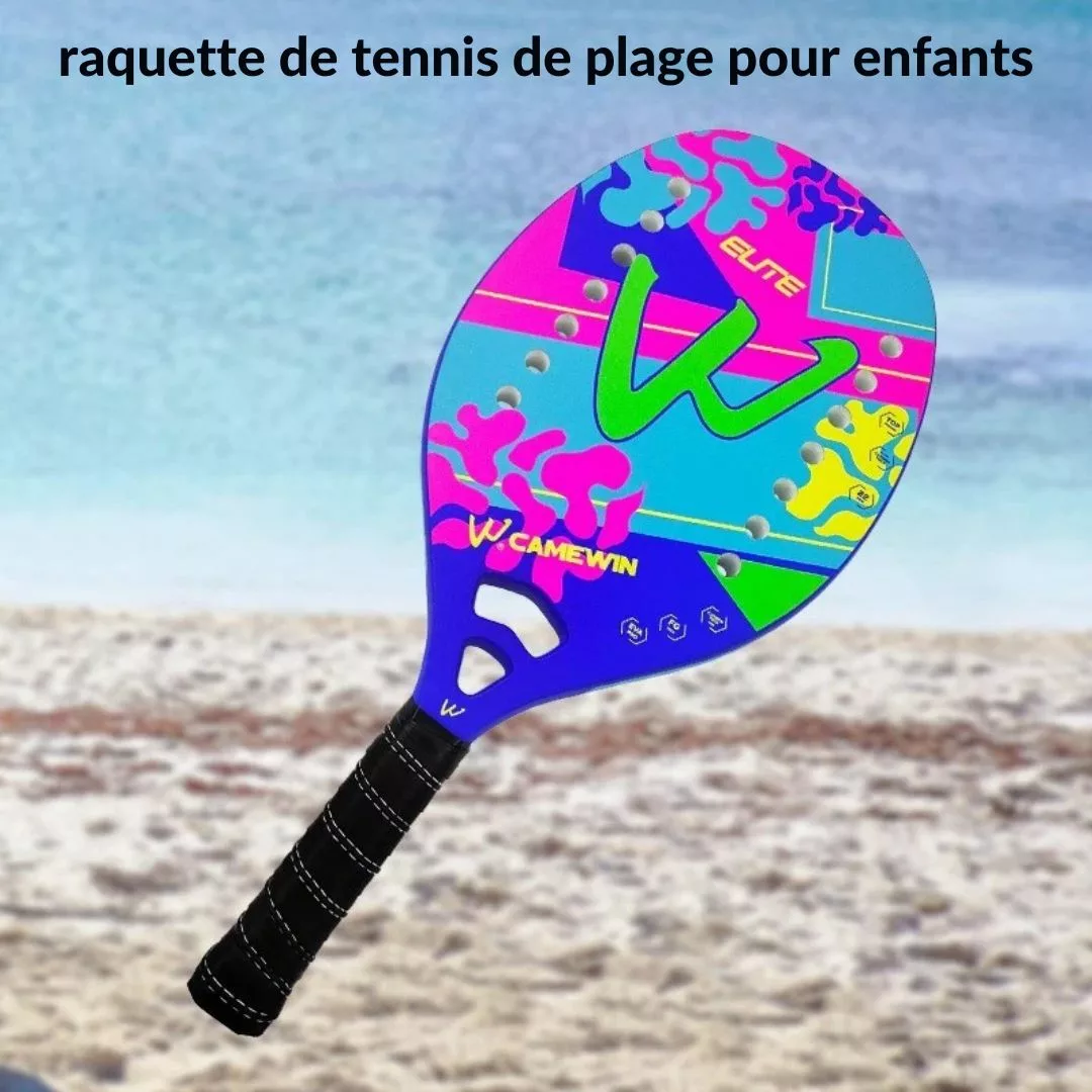 Raquette de plage – Design coloré et léger pour jeux d’été en famille ou entre amis – Idéale pour vacances et loisirs en plein air – Image 2