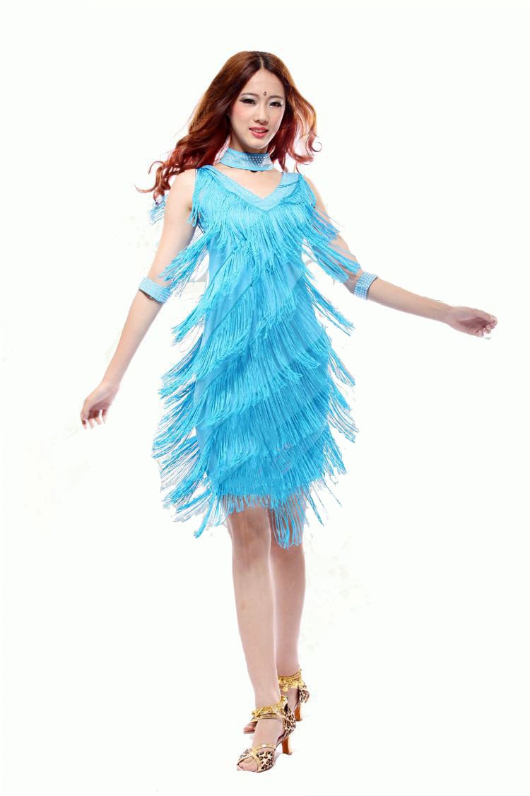 Robe vintage charleston à franges – Image 4