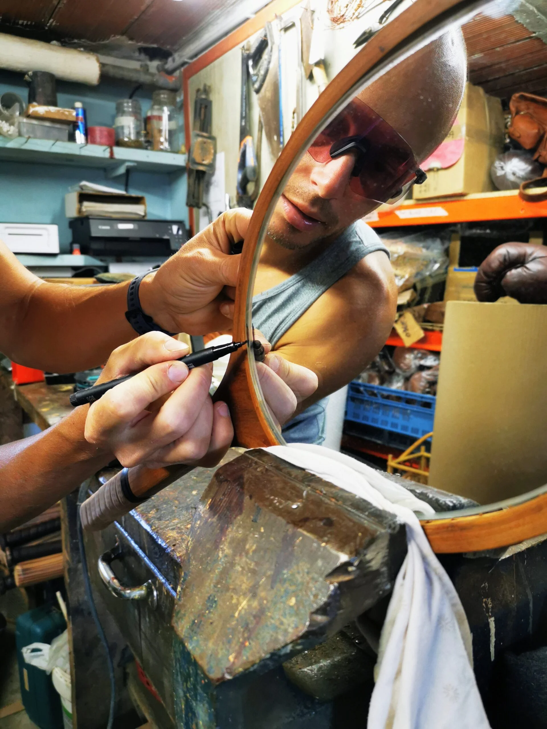 Miroir pour raquette de tennis vintage – Image 4