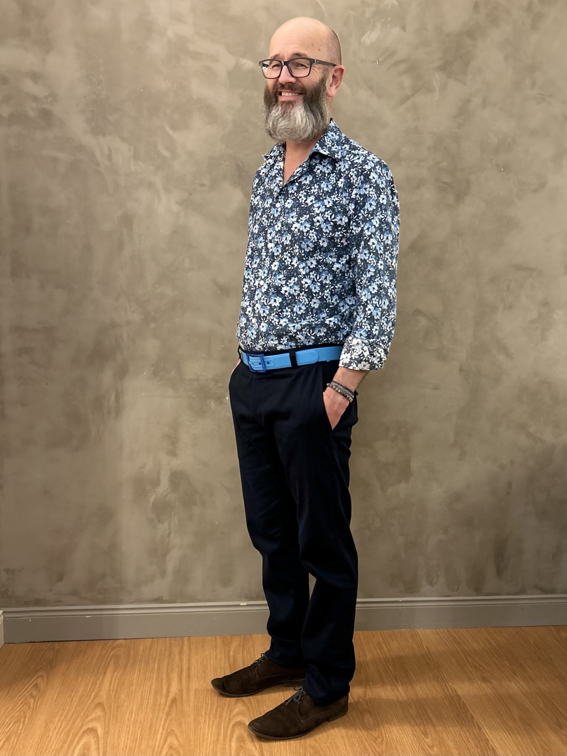 Pantalon chino LUCAS Marine – Au 21 – Image 3