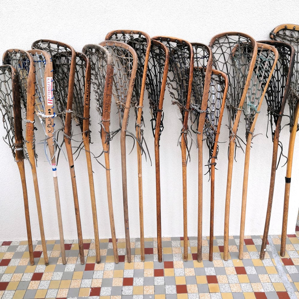Ancienne crosse de Lacrosse vintage pour la décoration