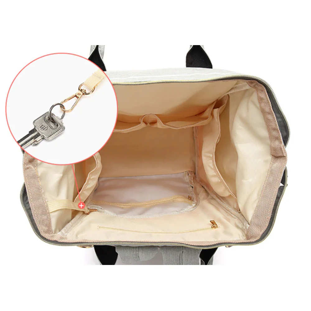 Sac à langer à dos (Bleu Lavande) – Image 2