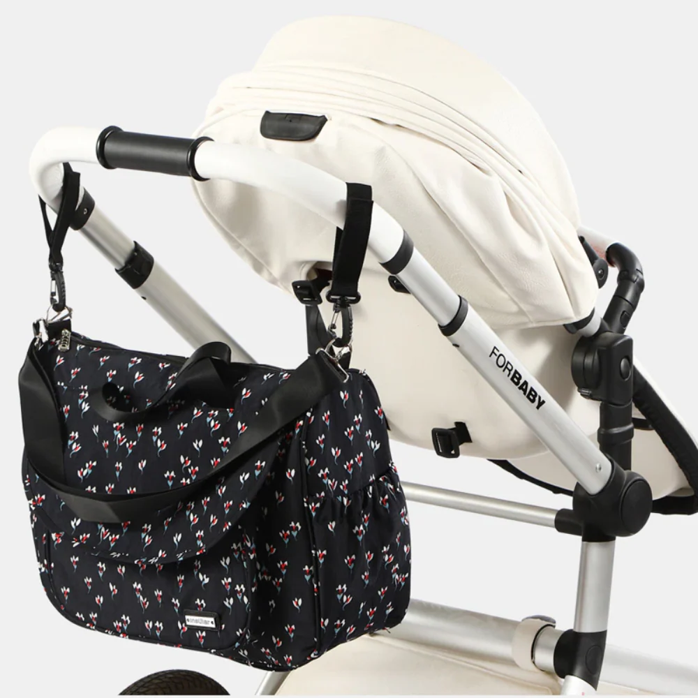 Sac à langer bandoulière – Fleurs – Image 2