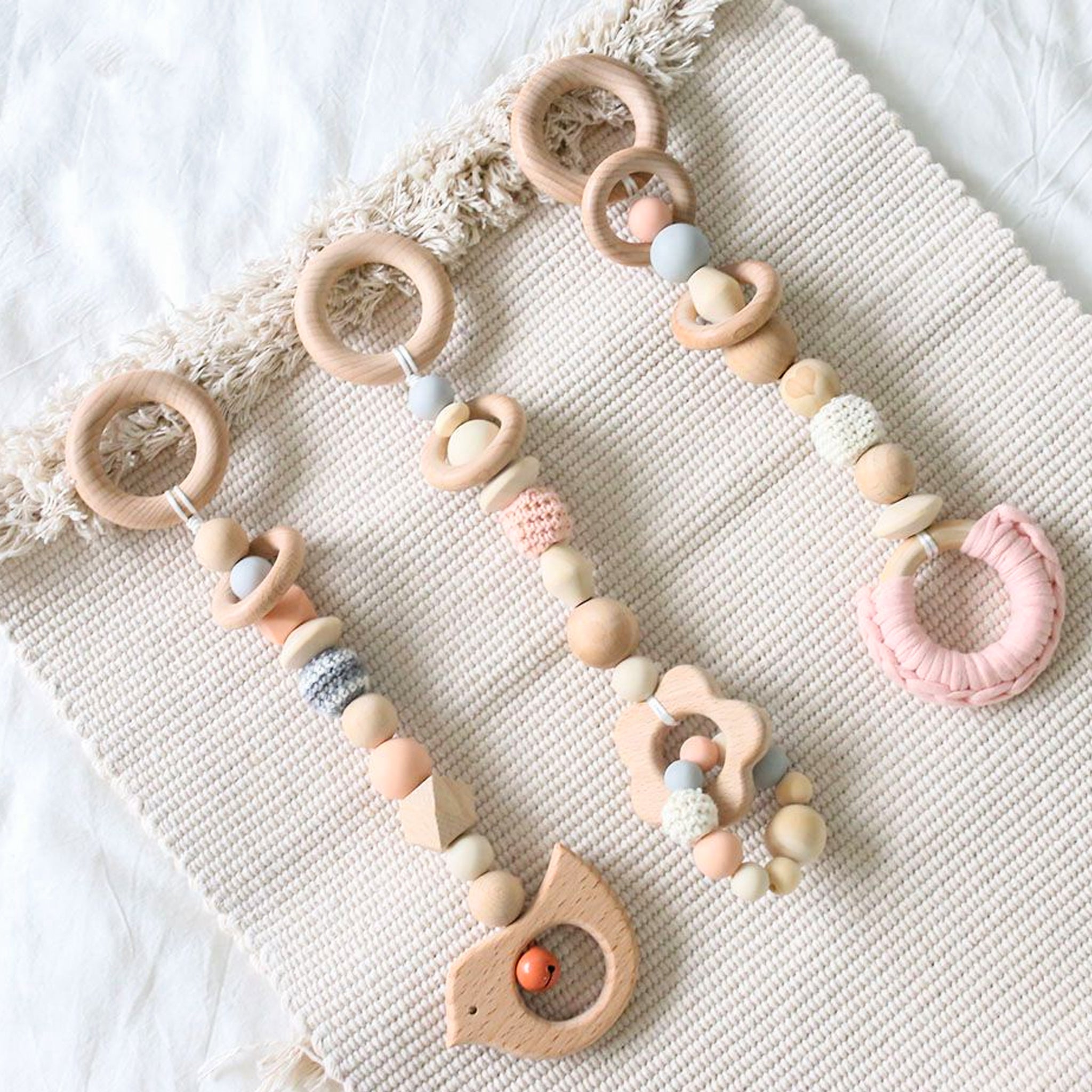 Jouets pour arche d’éveil – Set 3 pièces – Joli oiseau