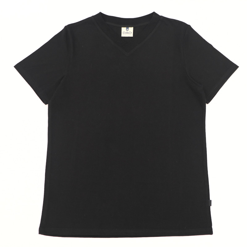 T-Shirt Col V Noir – DAO – Image 7